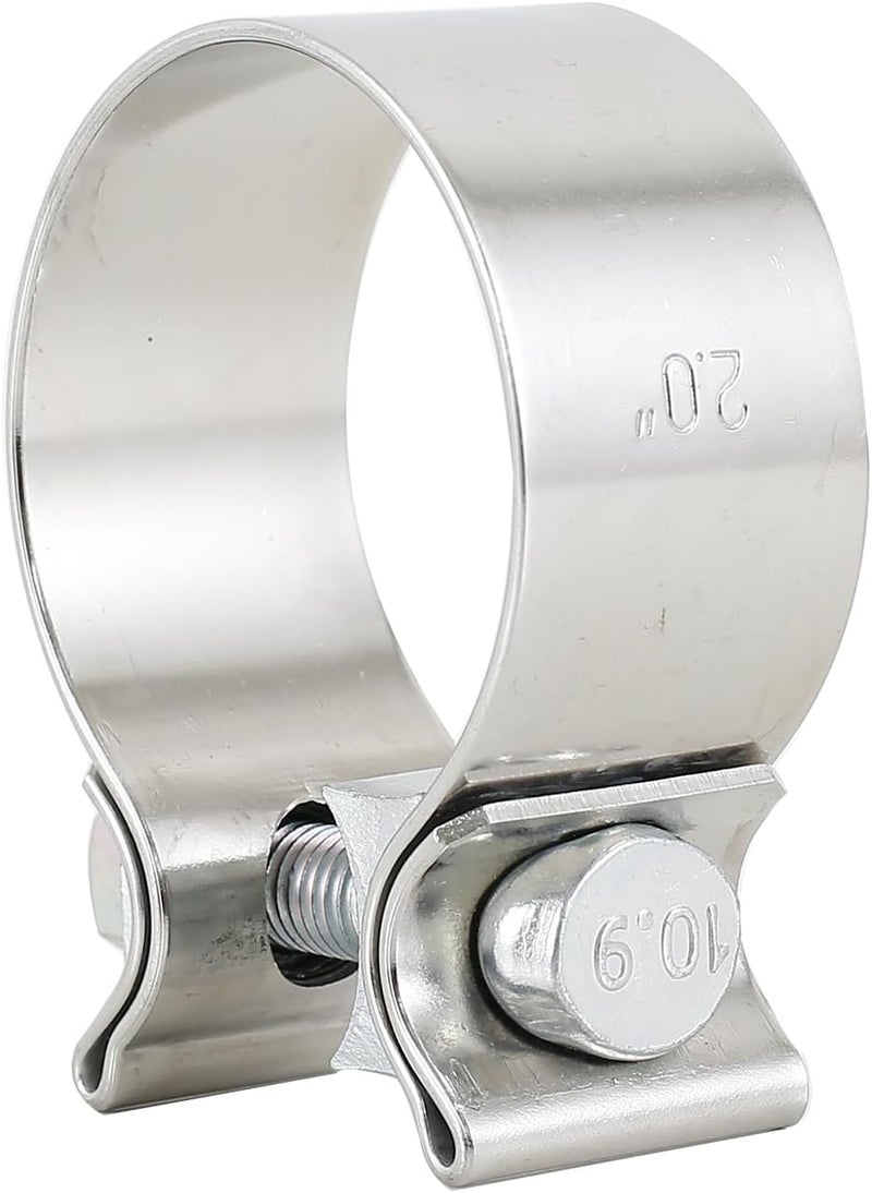 eLifecenter ID 2 Inch Exhaust Clamp,Narrow Band Muffler Clamp Stainless Steel for OD 2 inch Pipes - Image 1